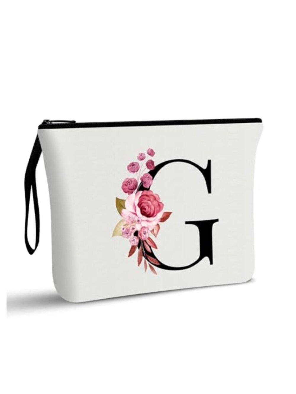 Canvas A-Z Initial Makeup Bag Cosmetic Pouch Bridesmaid Gift